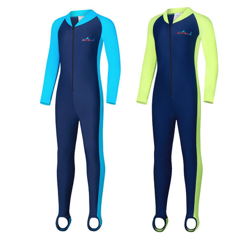 Children's sun protection swimsuit, girls, medium and large children's swimsuit, conservative surfing suit, sun protection, quick-drying wetsuit, breathable