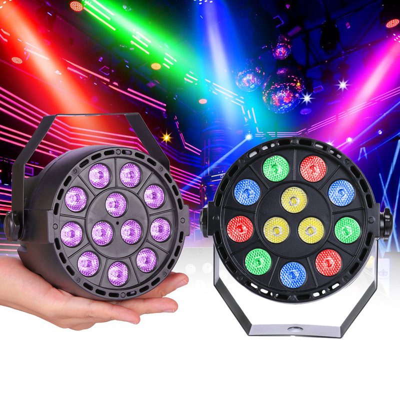 LED12 PCs lamp RGBW colorful dyeing lamp voice control UV parlamp DMX 512 Pa lamp KTV bar stage lamp