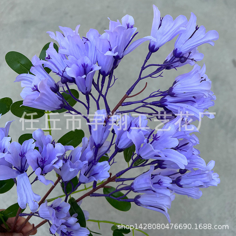 仿真花蓝楹花工程绿植插花装饰紫丁香庭院花卉加密高枝紫薇花