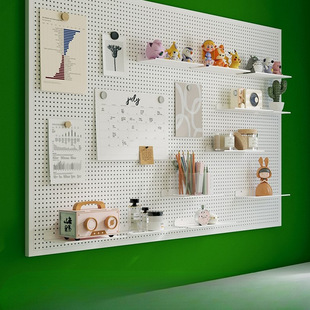 Perforated Board Storage Rack Kitchen Wall Hardware Tool Storage Stainless Steel Perforated Board Shelf Side Hanging Board Daily Use