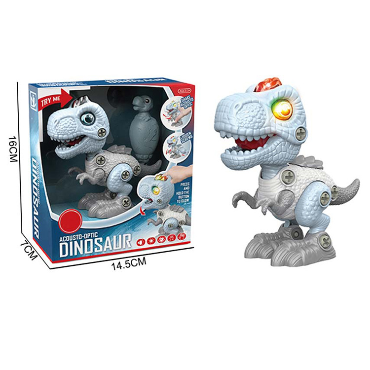 HX222006-Science 소설 스타 시리즈-사운드 조명 DIY 분해 공룡-티라노사우루스 렉스