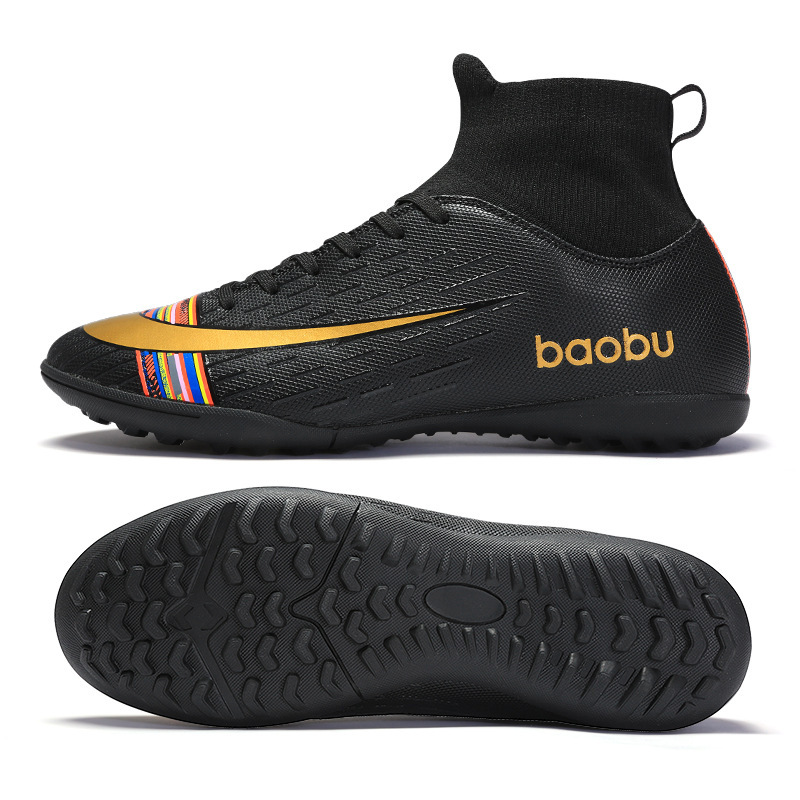 TF césped artificial AG nail Youth leather Foot competition Training 23 cross-border High-top zapatos de fútbol para hombres y mujeres uñas rotas