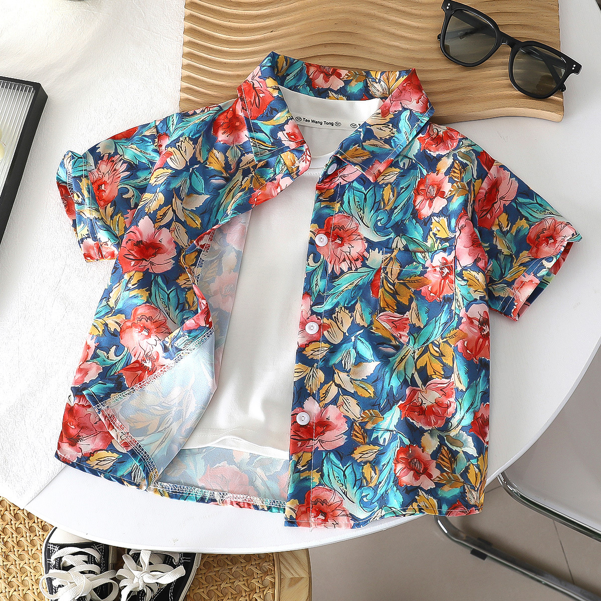 Camisas infantiles para niñas, camisas infantiles de verano, camisas infantiles de primavera, camisas infantiles de estilo portugués, camisas infantiles de calles fritas para niños