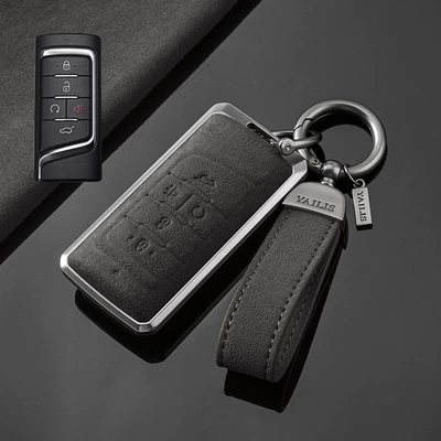 Male gs8 New m6pro Case Car key bag - trumpchi-a-horn-tarnish-aluminum-alloy-cement-ash-fur-hand-rope-buckle