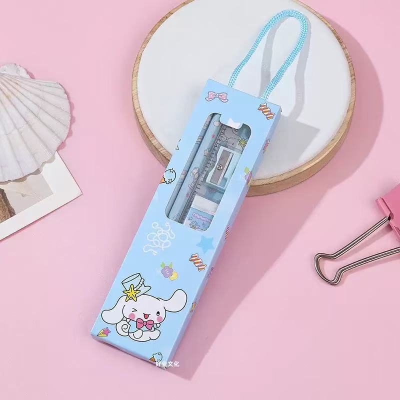 Set de papelería portátil para perros con canela, 5 piezas.