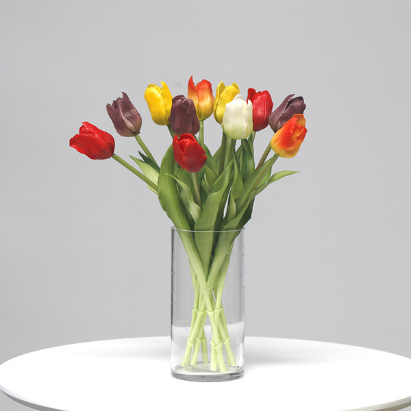 PE single-branch hand-touched tulips desktop ornaments photography…
