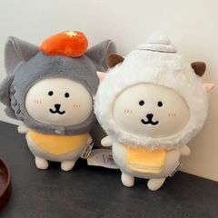 10cm自嘲棉花娃娃毛绒公仔衣服娃衣装饰懒洋洋头套可爱灰太狼套装