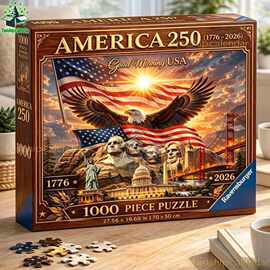 跨境独立站新品美国250周年纪念250th Anniversary早安美国拼图