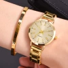 Golden single-face Roman face + bracelet