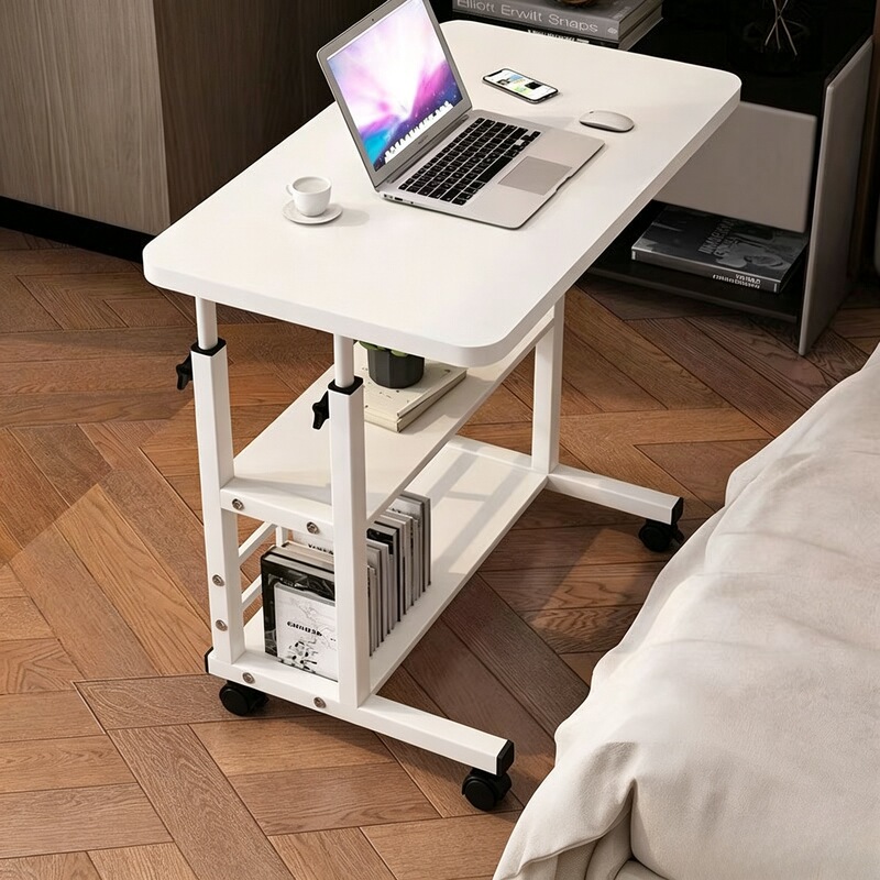 Bedside Table, Movable Simple Small Table, Easy-To-Adjust Height, Dormitory Lazy Desk, Home Student Desk, Computer Desk