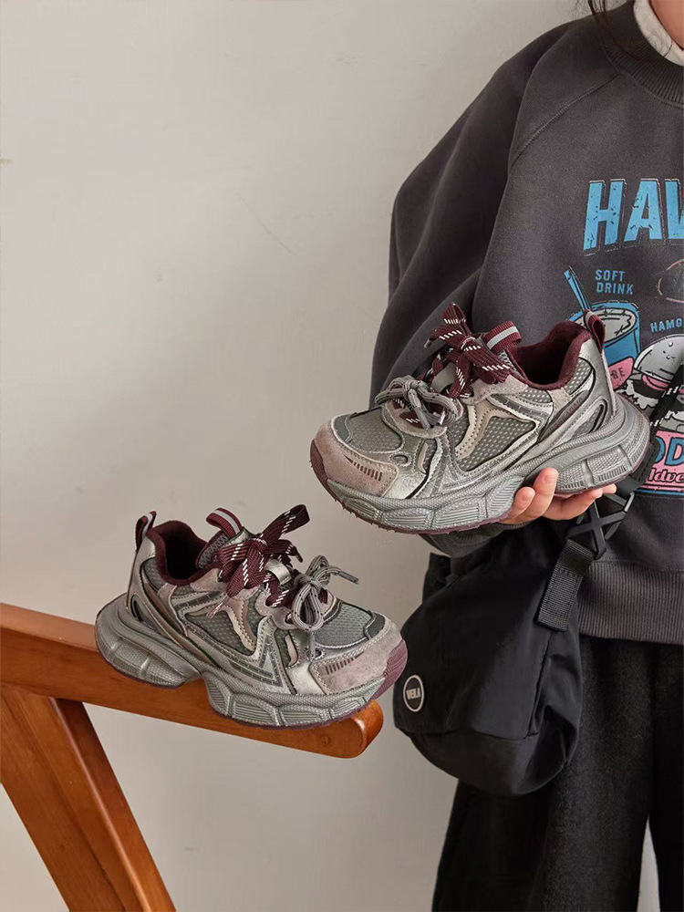 Boys' Fleece-lined Sneakers For Autumn And Winter Kids' Footwear_voghion.com