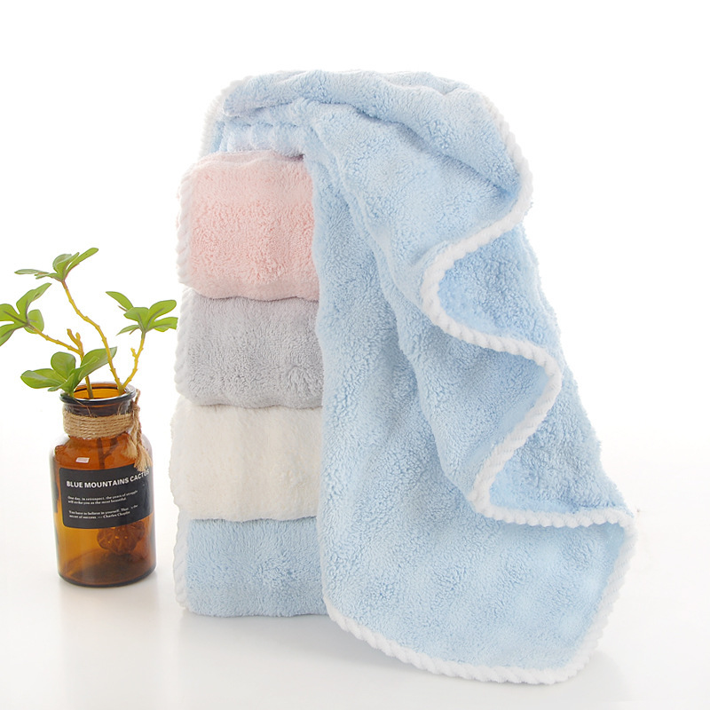 Coral Fleece Towel Bubble Fleece Soft Absorbent Face Towel Absorbent Quick Dry Hair Towel Quick Dry Hair Bag Towel