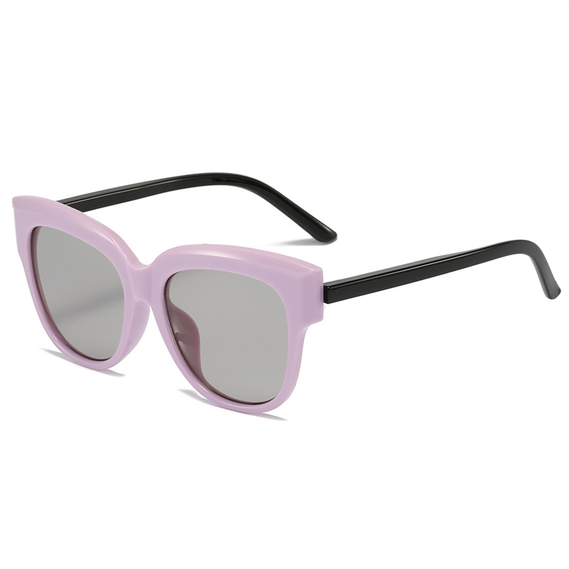 22 nuevo diseñador ojo de gato oversize transfronterizo gafas de sol contraste color retro francés gafas de sol UV400 fabricante