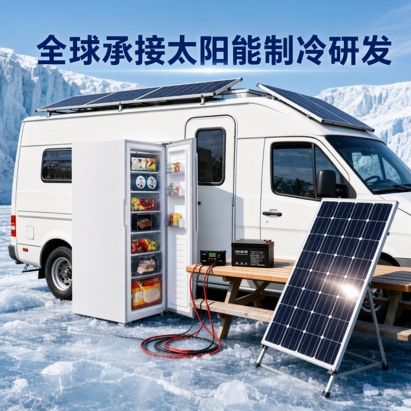 African Solar-Powered Refrigerator and Freezer for Home Use, Energy-Saving Ice Maker, Dc12V24V Off-Grid Refrigeration Equipment African Solar-Powered Refrigerator and Freezer for Home Use, Energy-Saving Ice Maker, Dc12V24V Off-Grid Refrigeration Equipment