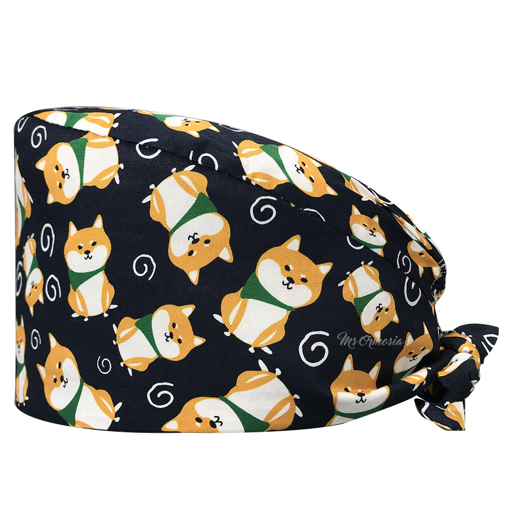 De gama alta de dibujos animados de Mickey patrón de dibujos animados casquillo de la enfermera médico casquillo quirúrgico mascota empleado tapa de trabajo AliExpress