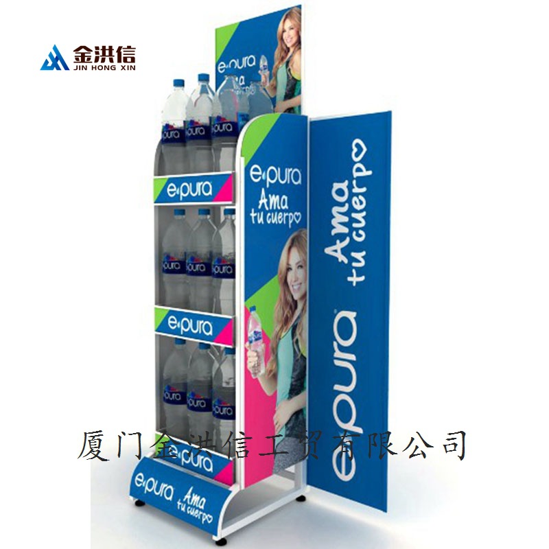 超市促销展架矿泉水苏打水架纯净水架落地多层货架特价移动堆头架