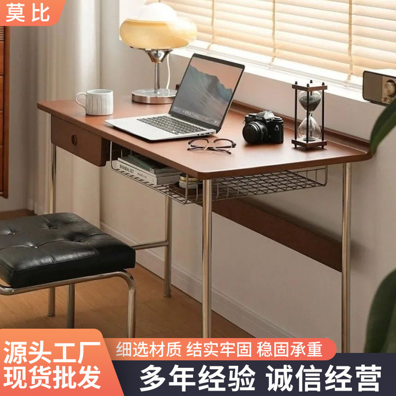Vintage and Antique Desk Home Simple Computer Office Desk Writing Work Table with Drawer Table for Small Apartment