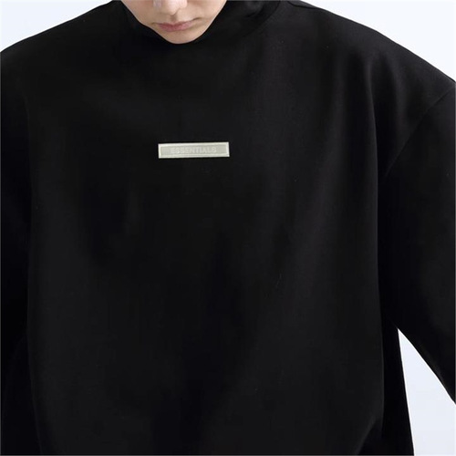 Men's Semi-High Collar Solid Color Short-Sleeve T-Shirt for Summer with a Sense of Elegance, Hairstylist Trendy Brand Men's Clothing, Simple Inner Layer Base Shirt