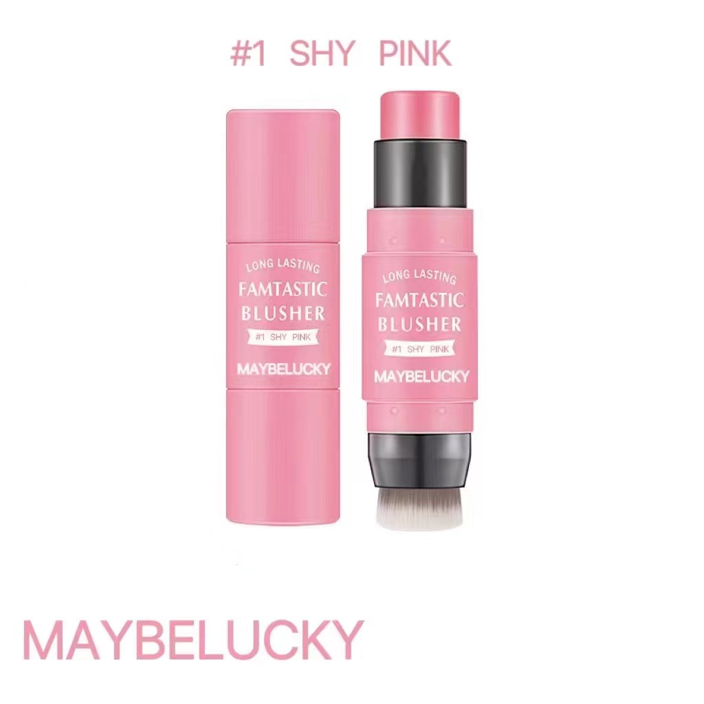 Transfronterizo dos en uno se ruboriza palo suave rubor crema reparación colorete rubor crema natural mate