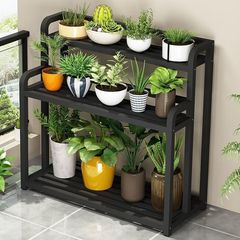 バルコニーの花棚収納ラック床置き鉄植木鉢フラワーラック屋内家庭用可動車輪付きフラワーラック