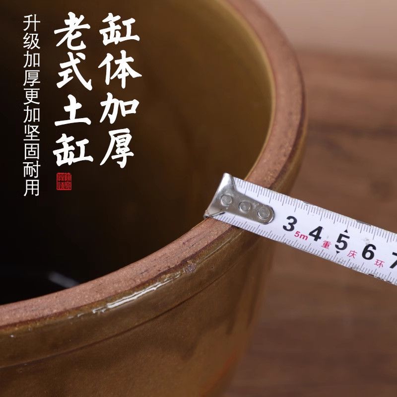 陶瓷米缸带盖家用酿酒甜酒发酵缸土陶老式水缸厨房腌菜米桶面缸