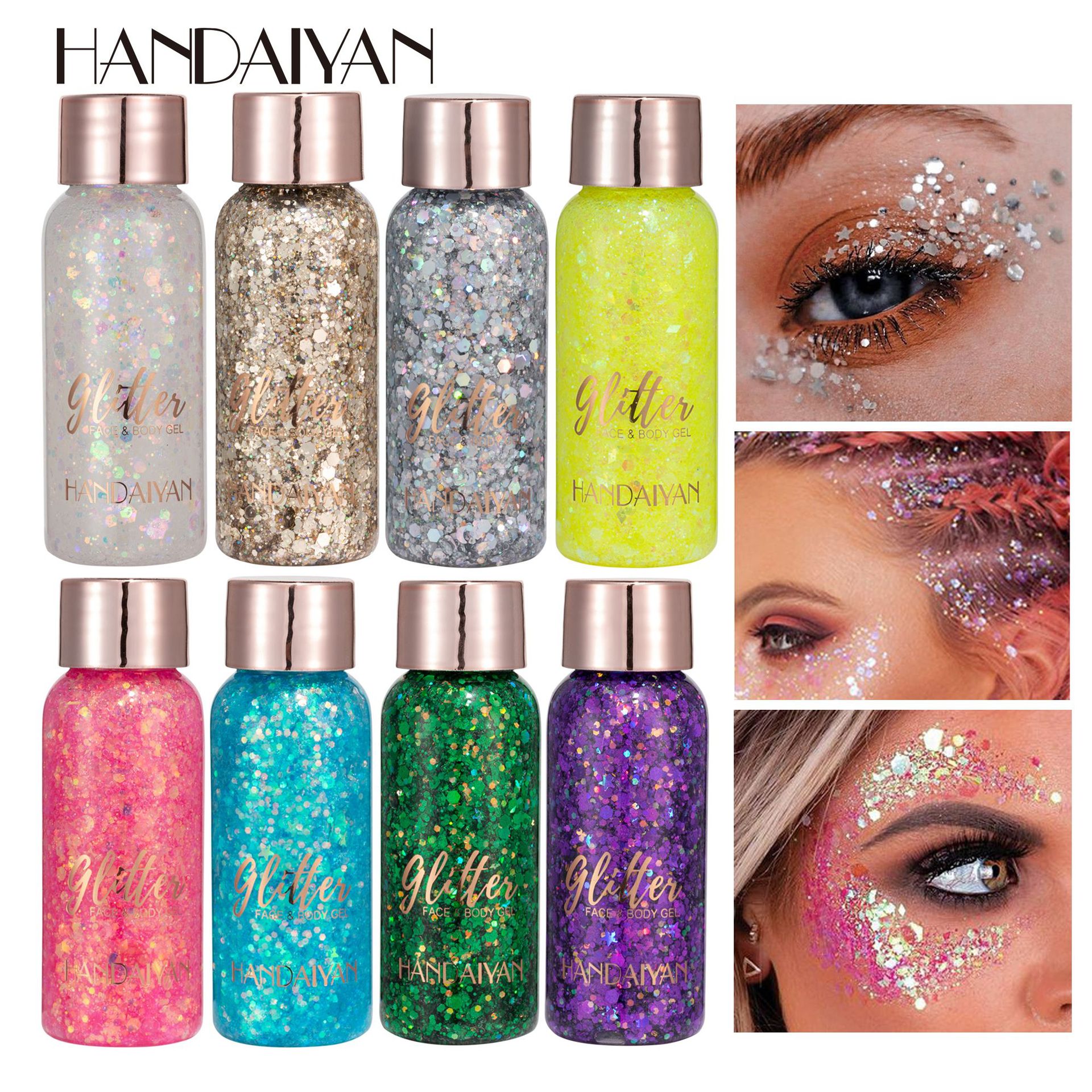 Sombra de ojos transfronteriza, maquillaje de escenario, HANDAIYAN, gel de lentejas, gel de lentejas faciales, loción corporal, gel de lentejas multipropósito