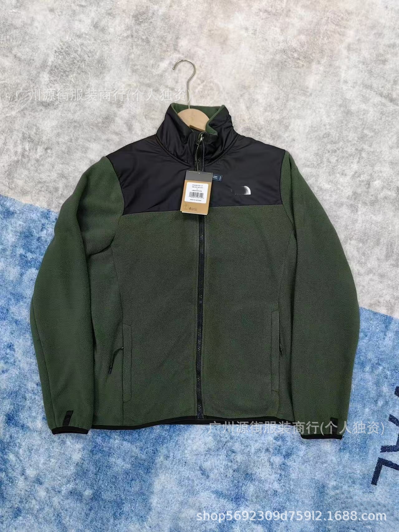 1990 estilo americano chaqueta de asalto para hombres y mujeres parejas agitando pelusa 3 - en - 1 desmontable chaqueta de bordado de pelusa