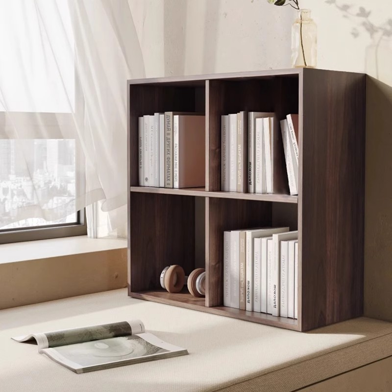 Gabinete de almacenamiento de ventana salediza de madera maciza, gabinete de rejilla, alféizar de la ventana, estantería, pequeño gabinete en el balcón, estantería de almacenamiento, estantería baja