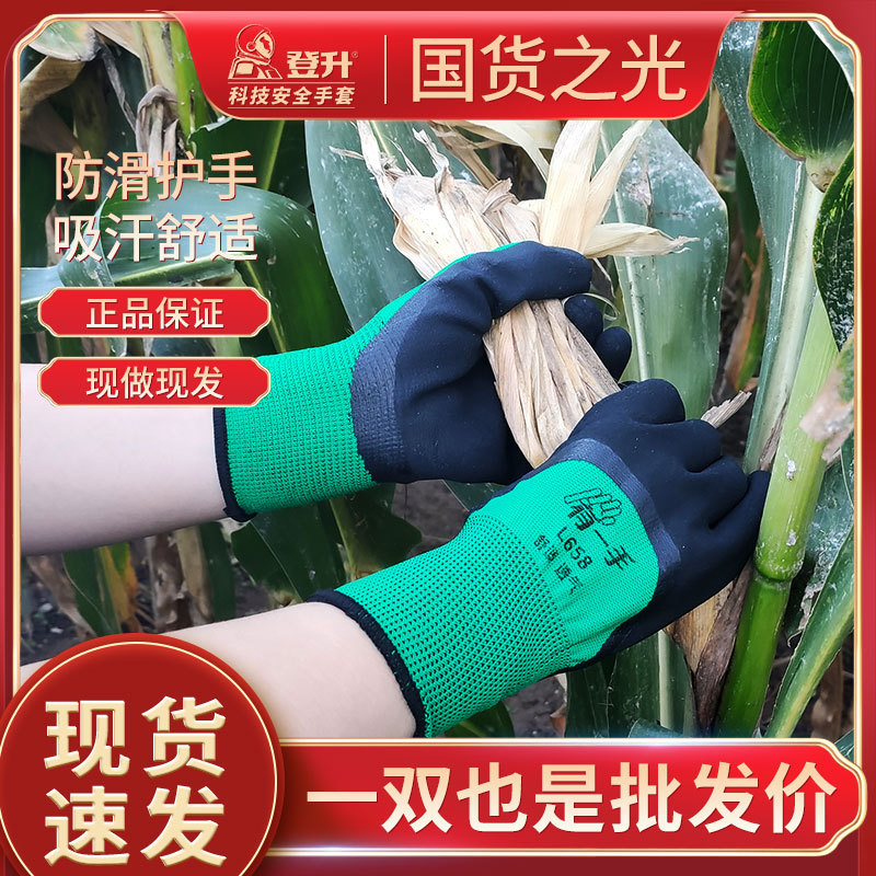 Escalada de maíz guantes de colección antideslizante transpirable maíz tirando jardín maíz seco granja guantes