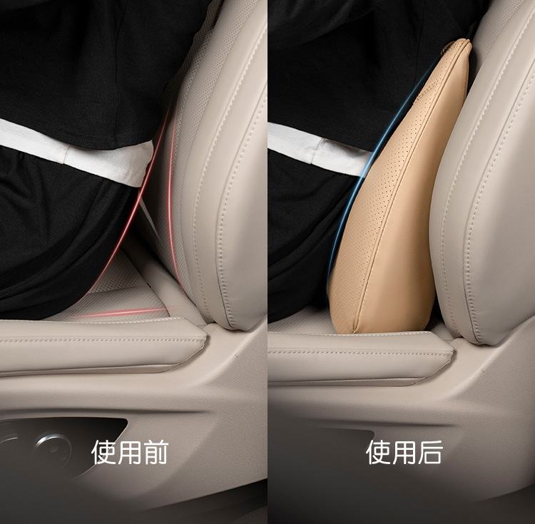 Car Lumbar Support and Headrest Set for the Main Driver, Driving Lumbar Support Artifact, Seat Back Cushion, Car Lumbar Support