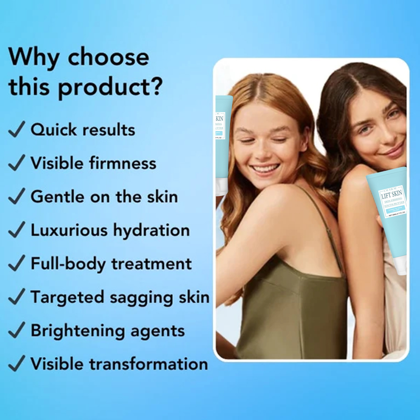 OUHOE Firming Anti Wrinkle Moisturizes Deep Moisturizing Skin Firming, Brightening and Nutritive Body Cream (Straffende, aufhellende und nährende Körpercreme für die Haut)_voghion.com