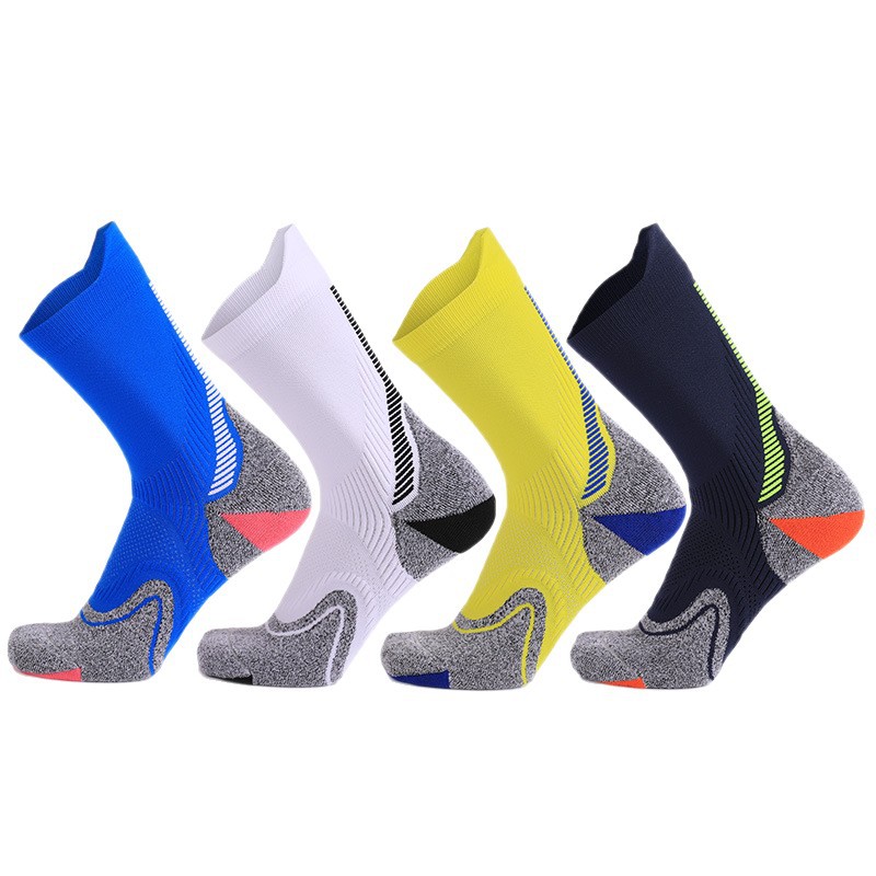 Calcetines de ciclismo coolmax de secado rápido calcetines deportivos antibacterianos que absorben el sudor, desodorante, engrosamiento, calcetines para correr de maratón personalizados