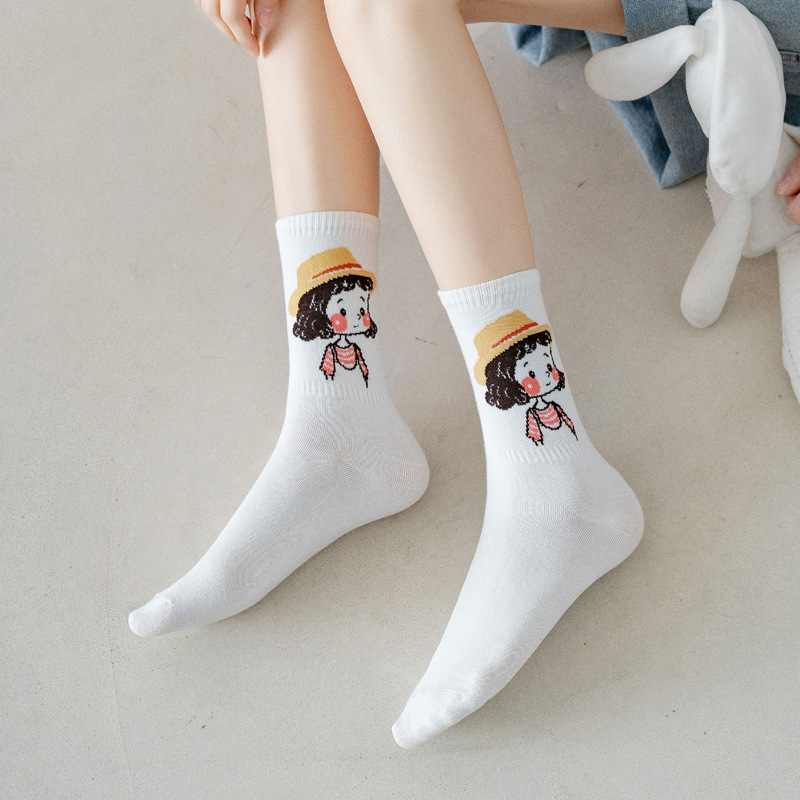 Female character cartoon in the tube socks