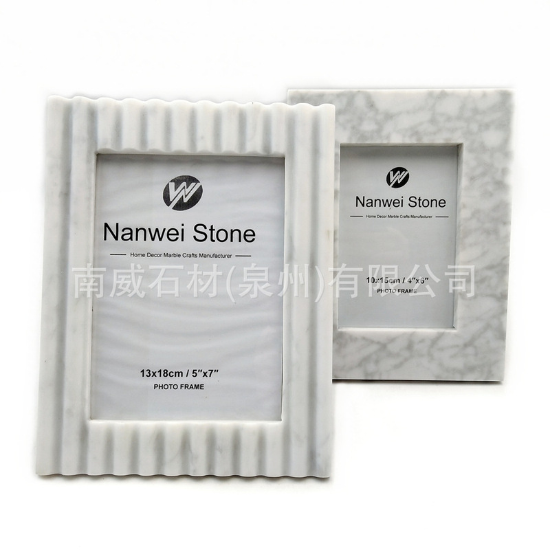 Customized Ins Scandinavian Style Natural Marble Photo Frame Home Decoration Ornaments Living Room Bedroom Picture Frame Decorations