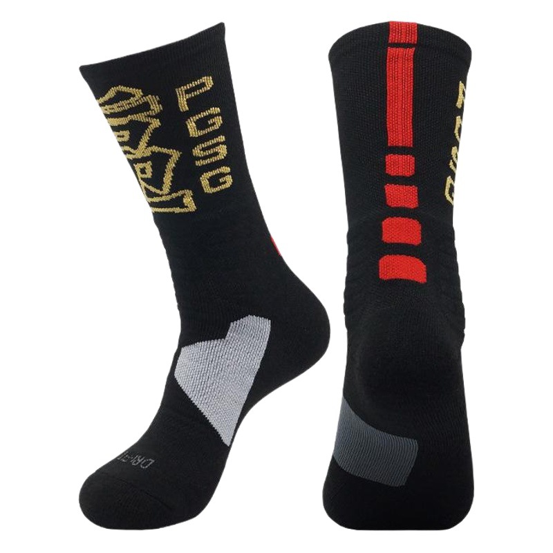 Fenglin Volcano Chinese Culture Tide Socks Basketball Socks Men's Sports Socks High-rise Towel Elite Socks