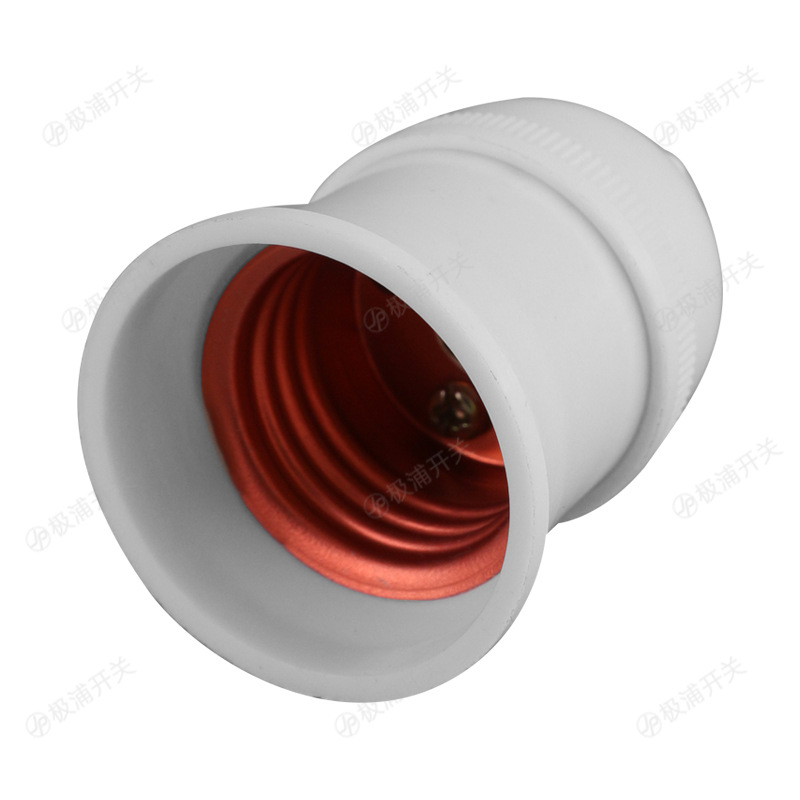 圆形灯头 陶瓷内胆螺口E27家用平装吸顶灯头 led明装灯座插座批发