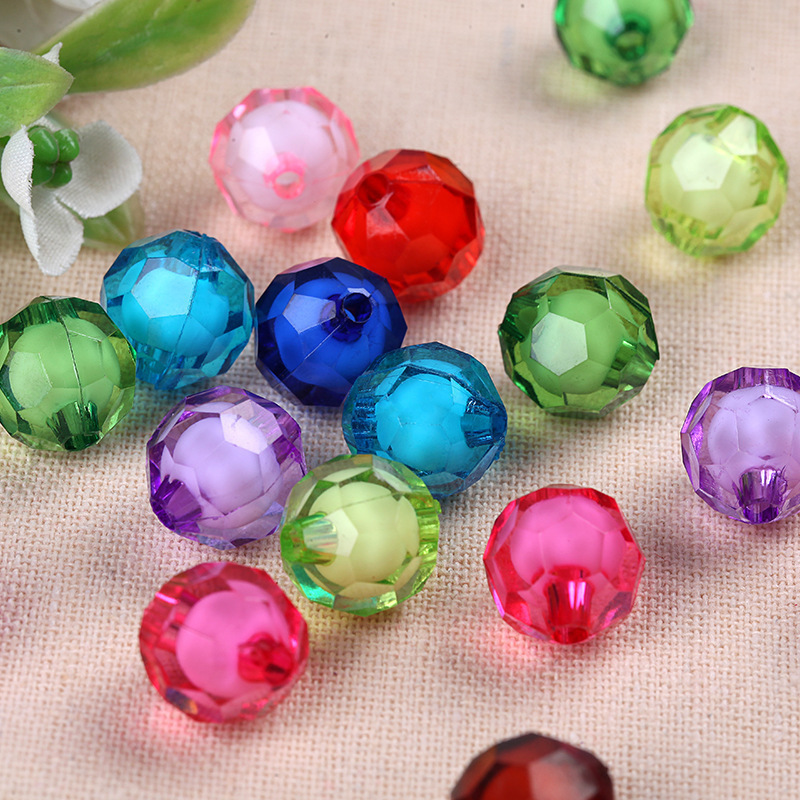 8mm corner beads beads in beads 32 cut acrylic beads diy handmade beaded door curtain bracelet material wholesale Jin