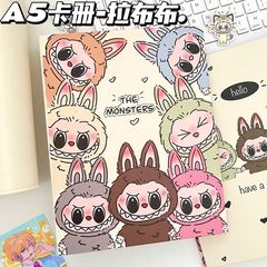 拉布布A5卡冊卡通可愛加厚超硬殼三寸四宮格遊戲小卡收集追星相冊