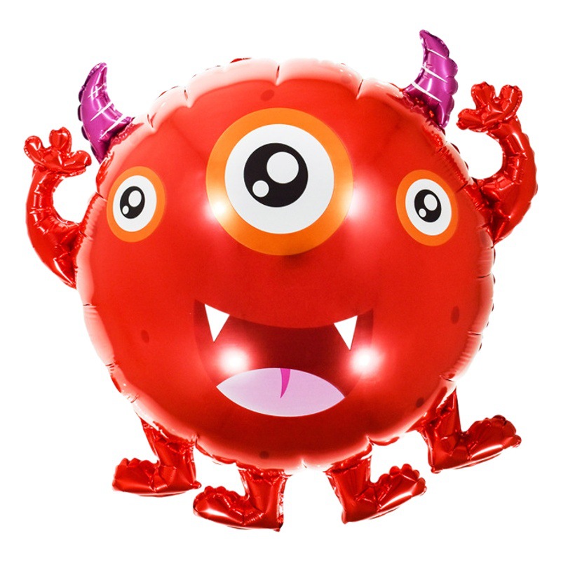Amazon Nuevo Alien globo especial en forma de virus en forma de globo de aluminio película Monster Niños de dibujos animados Decoración