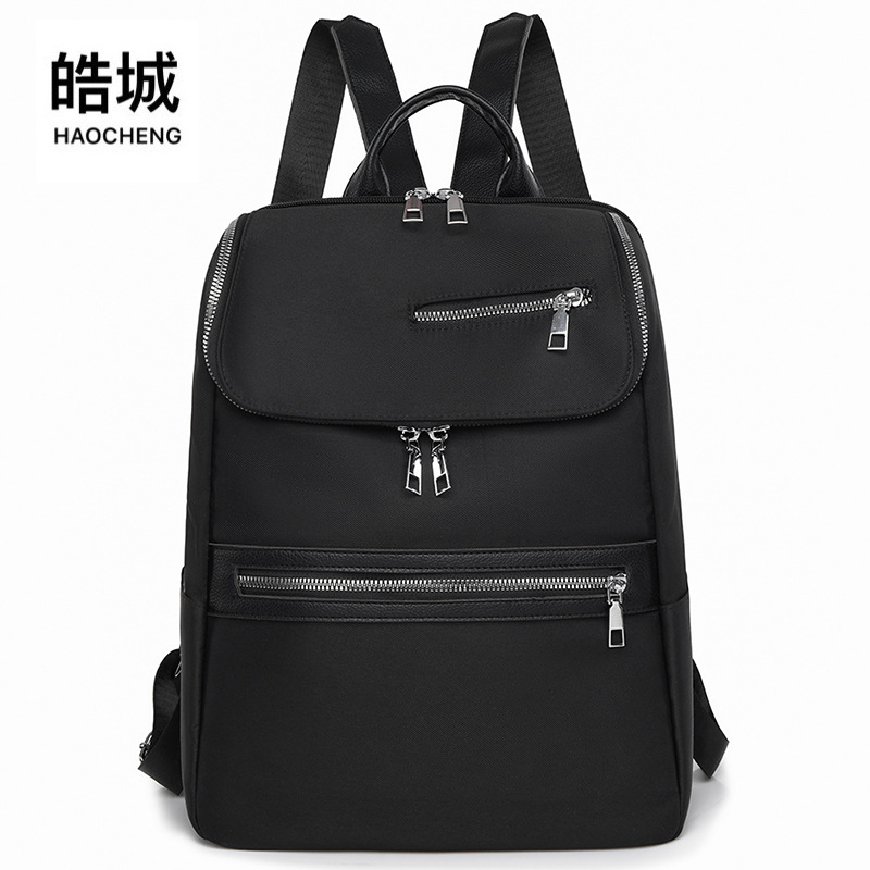 2024 nueva mochila de tela Oxford para mujer casual, mochila de computadora de viaje de gran capacidad de todo fósforo de moda al por mayor