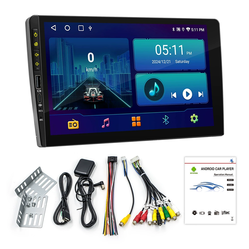 Кросс‑бордер 9-дюймовый Android-навигатор для автомобиля, беспроводной CarPlay, центральный блок управления с большим экраном, HD задний вид, видеорегистратор