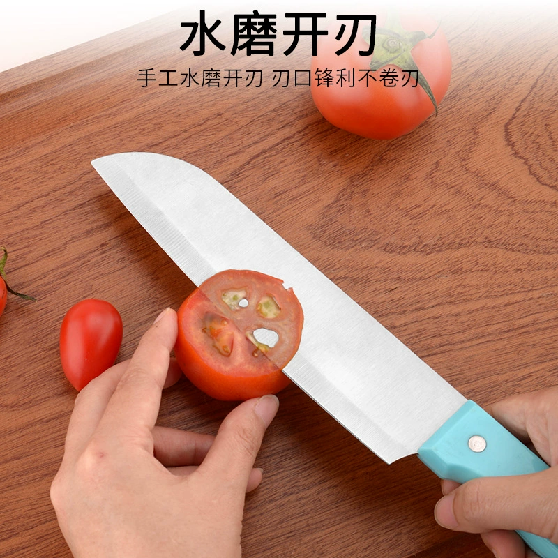 Кухонный нож из нержавеющей стали с полной ручкой, кухонный нож, нож для фруктов и хлеба, японский китайский нож, кухонный нож с тремя гвоздями