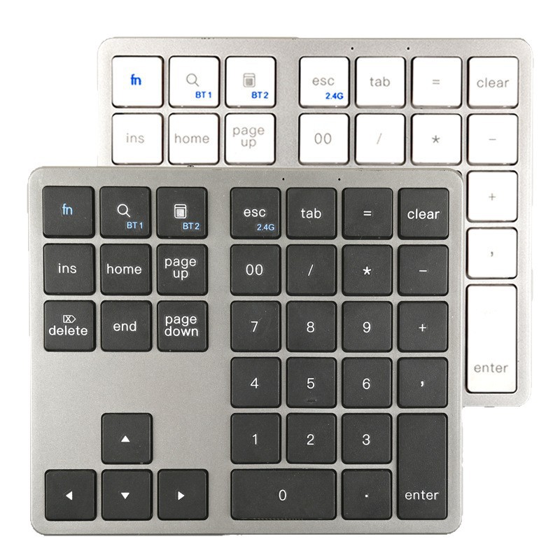 Nuevo producto caliente 35 teclado digital dual-modo teclado inalámbrico silencioso de oficina portátil compatible con computadora móvil Bluetooth
