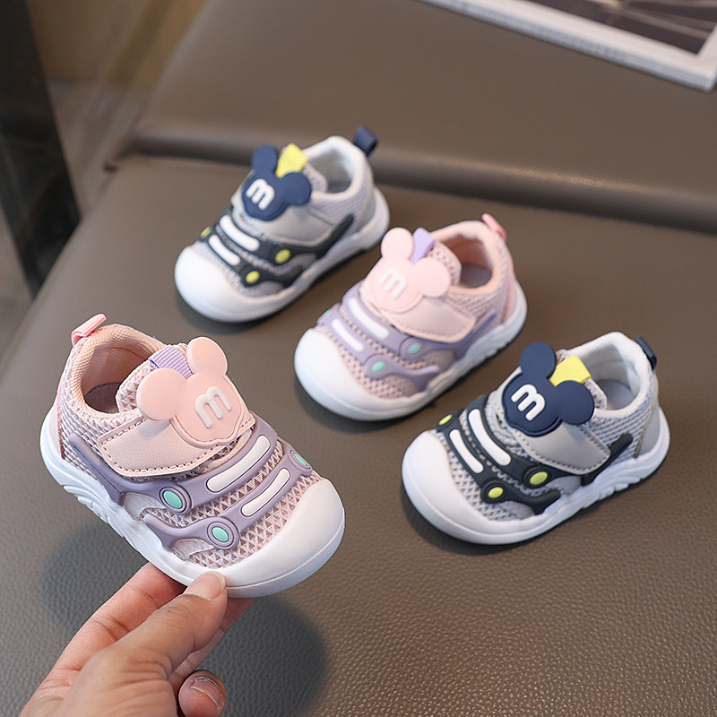 Baby shoes sports 2025 spring baby shoes 1 2 years old female baby boy toddler shoes breathable soft bottom