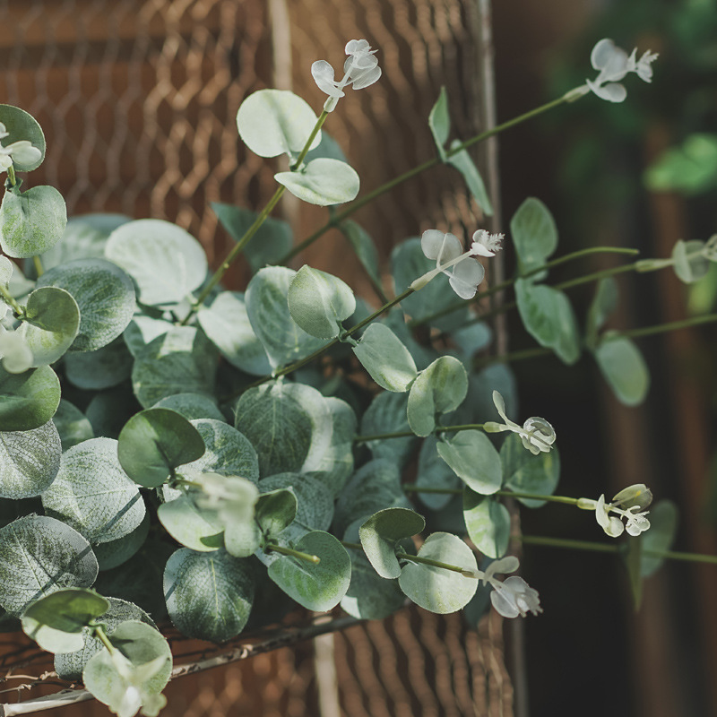 Artificial green plant money leaves indoor landscape floral plant copper coin grass faux flowers photo prop plastic wholesale