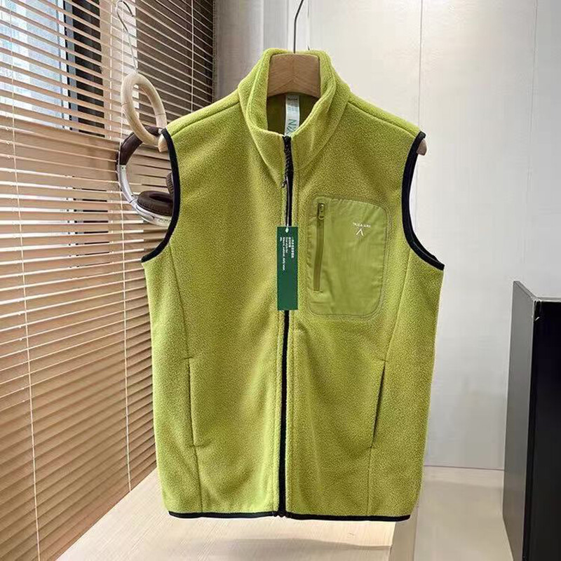 大厂订单！情侣款户外轻量运动抓绒保暖摇粒绒立领拉链马甲秋女|undefined
