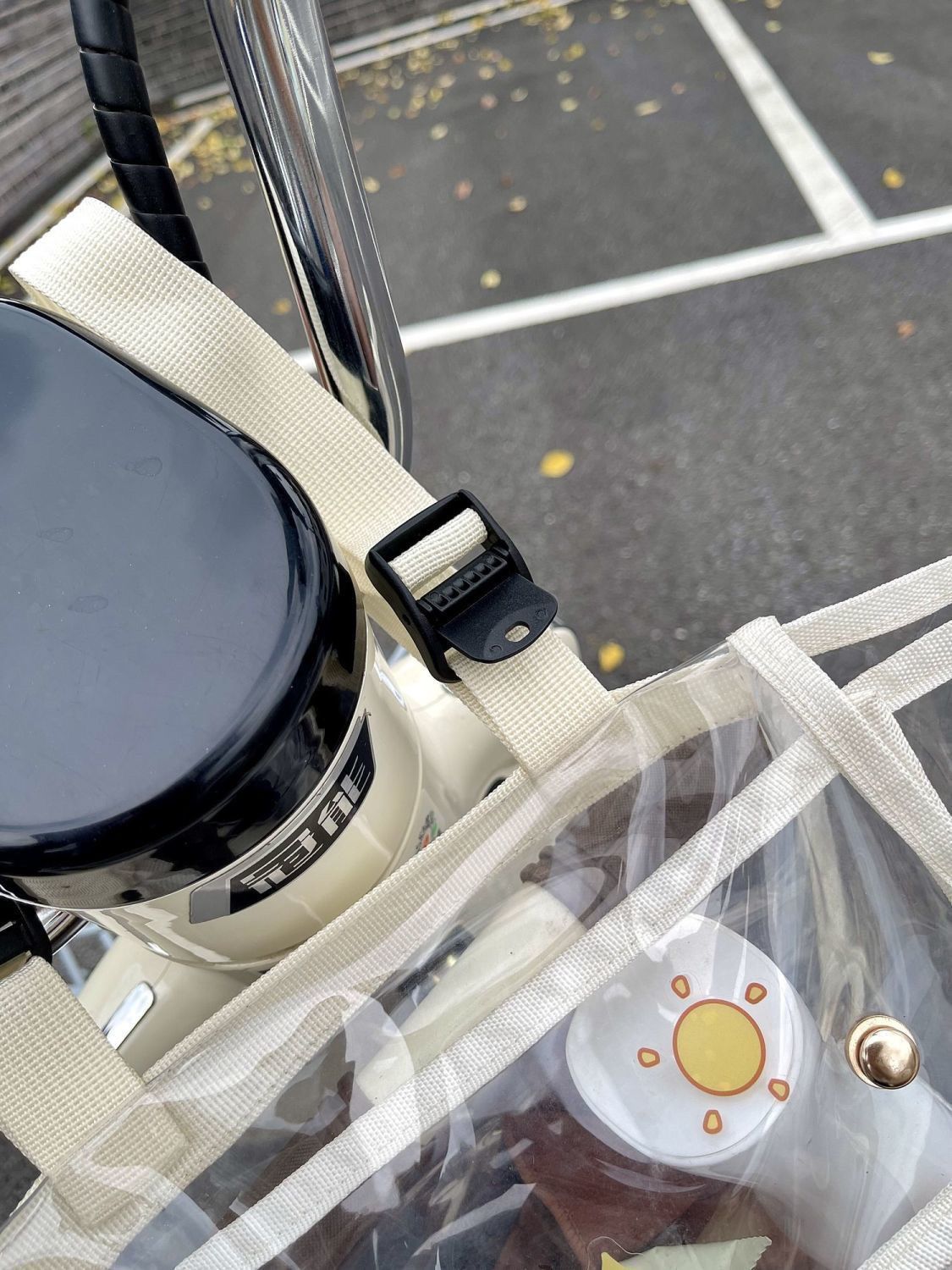 Electric scooter charger rain cover, transparent hanging bag, universal front-mounted storage bag for electric bikes, bicycles, and mobile phones
