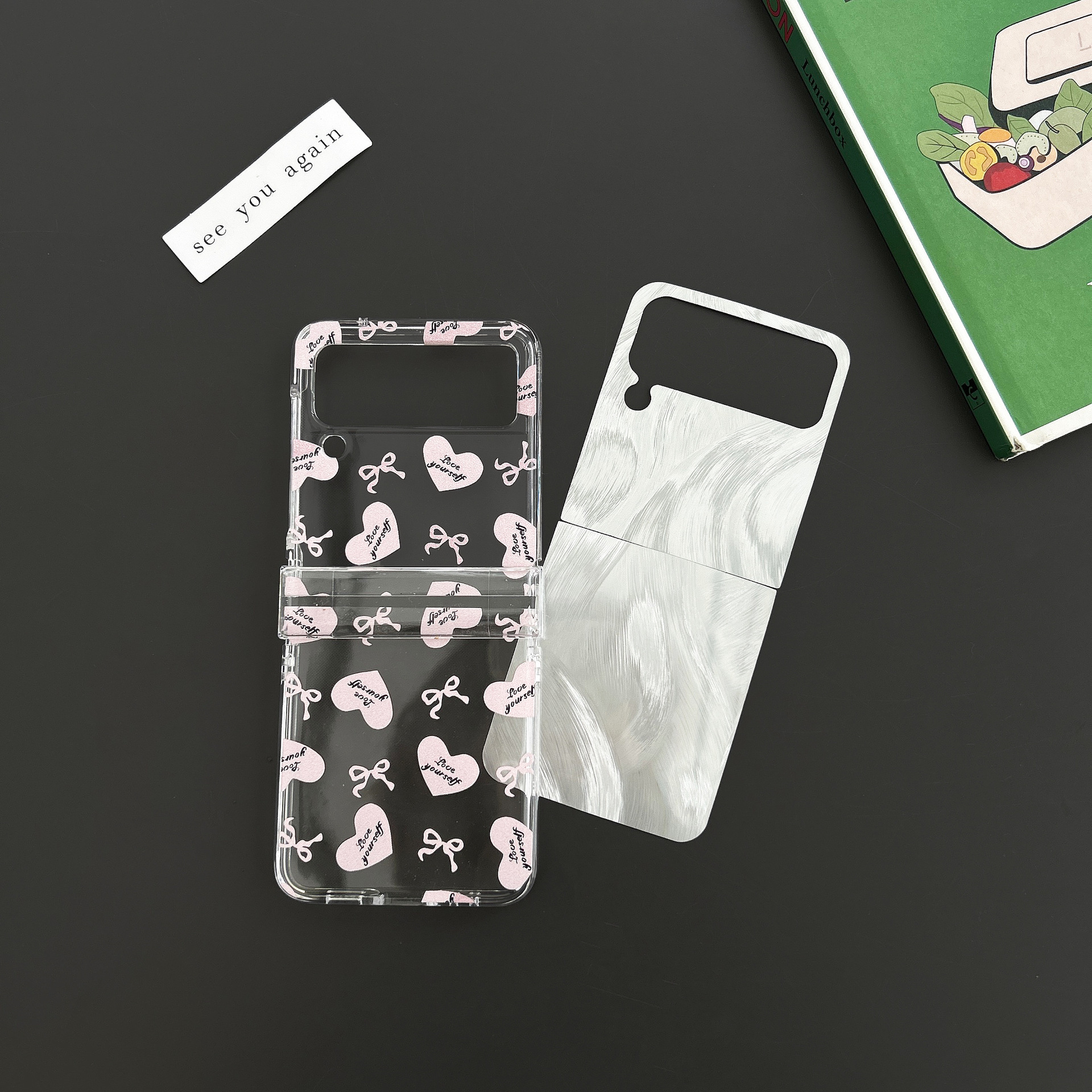 Love Bow for Samsung Galaxy Z Flip5 Phone Case Zflip4/3 Folding Screen Saver Sheath_voghion.com
