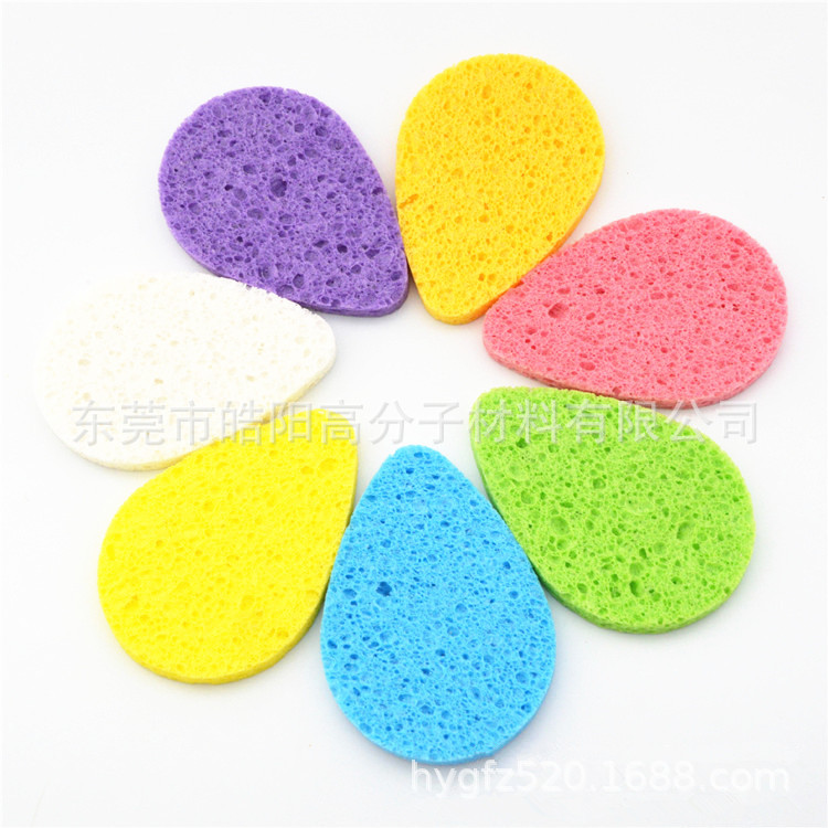 木浆绵不沾油抹布 吸水木浆绵清洁粉扑 木浆绵洗脸扑工厂定制