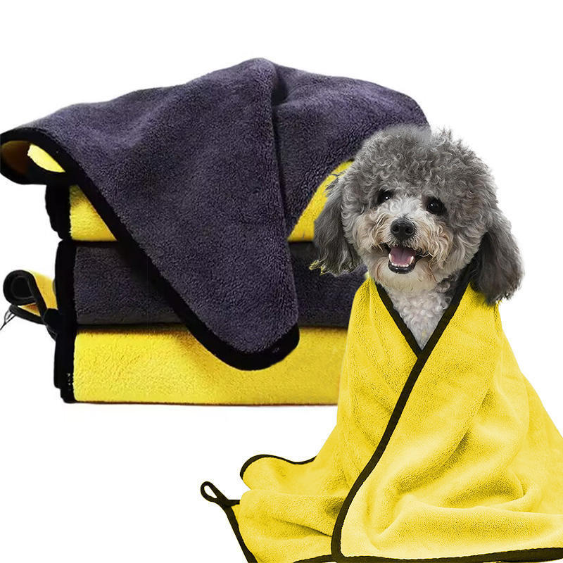 Cross-Border Super Absorbent Pet Towel Dog Large Thickened Towel Drying Artifact Cat Bath Cleaning Supplies